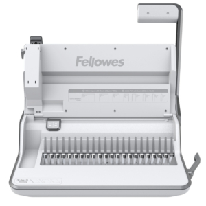 Rilegatrice 3 in 1 Fellowes Lyra a dorsi plastici, pinzatrice e perforatrice 2/4 fori Bianco