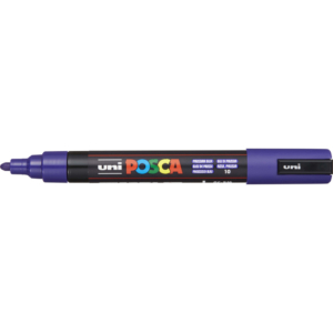 Pennarello Uniposca a tempera Uni-Ball punta tonda 1,8-2,5 mm Blu di prussia M PC5M BPR