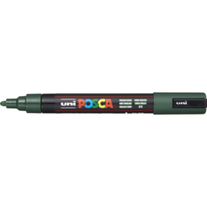 Pennarello Uniposca a tempera Uni-Ball punta tonda 1,8-2,5 mm Verde inglese M PC5M VIN