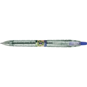 Penna a sfera a scatto Pilot ecoball B2P ricaricabile - punta 1 mm - inchiostro a base d'olio - blu