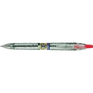 Penna a sfera a scatto Pilot ecoball B2P ricaricabile - punta 1 mm - inchiostro a base d'olio - Rosso