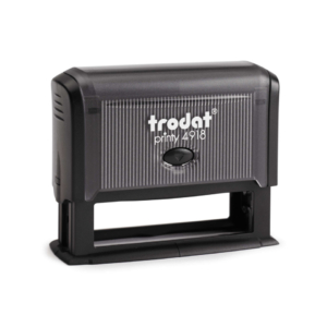 Timbro di testo personalizzato Trodat Printy 4918 dimensione max pers.ne 75x15 mm - fino a 3 righe - blu - 182257