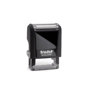 Timbro di testo personalizzato Trodat Printy 4910 dimensione max pers.ne 26x9 mm - fino a 3 righe - blu - 182203