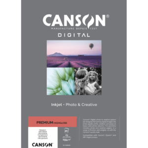 Carta fotografica Inkjet Canson Premium Bianca - 255g/m² HighGloss RC A3 - C33300S007 (conf.20)