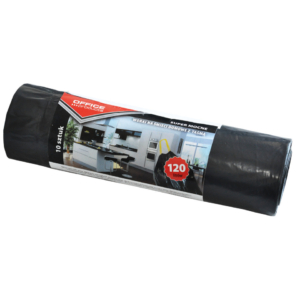 Sacchi dell'immondizia super strong - Office Products Nero 120 litri - 67x98 cm - 22023232-05 (5 rotoli da 10 sacchi cad.)