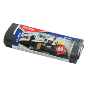 Sacchi dell'immondizia strong Office Products Nero 60 litri - 22021222-05 (5 rotoli da 10 sacchi cad.)