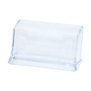 Portabiglietti da visita da tavolo Donau in PS 1 scomparto - 110x45x55 mm - trasparente - 7475001-99