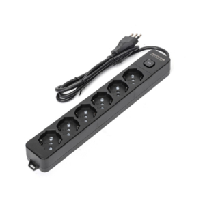 Multipresa con interruttore 16A - cavo 1,5 m - Nero Aigostar a 6 vie P40 282363