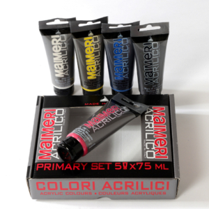 Set colori acrilici primari Maimeri in tubetto 75 ml - 5 Colori Assortiti - M0998190