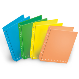 Raccoglitore ad anelli Pigna Monocromo - A4 27x32 cm 4 anelli Ø30 mm Colori Assortiti Fluo