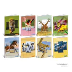 Maxi quaderni Blasetti Animali A4 18+1 fogli carta 100 g/m² - rigatura Q - 9295 (conf.10)