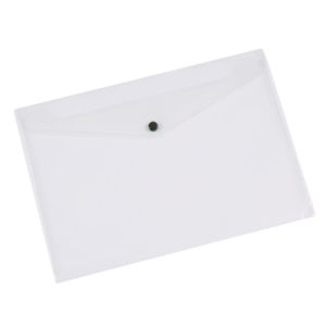 Busta portadocumenti con bottone Q-Connect A5 in PP trasparente - KF02470