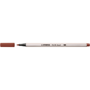 Pennarello Stabilo Pen 68 brush - punta a pennello - M 1 mm terra di siena - 568/75