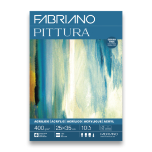 Blocco collato Fabriano Pittura grana fine 400g/m² 25x35 cm - 40002535 (10 fogli)