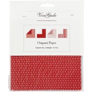 Carta per origami quadrata con stampe di Vivi Gade Creativ Company 15x15 cm 25521