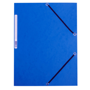 Cartellina con elastico Q-Connect Blu 24,3x32 cm cartoncino manilla 375g/m²