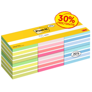Foglietti riposizionabili Post-it® Cubo 76x76 mm - 450 foglietti - colori assortiti (VALUE PACK da 6 cubi)