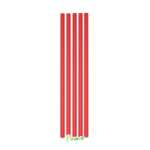 Cannucce in carta Ecolor D.0,5 cm rosso - 74034 (conf.50)