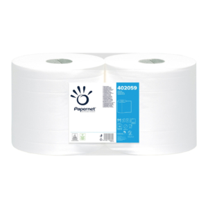 Bobina industriale a 2 veli Papernet in pura cellulosa 760 strappi - bianco - 402059 (conf.2)