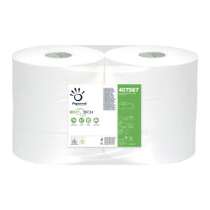Carta igienica Papernet Bio Tech Maxi Jumbo a 2 veli pura cellulosa - bianco - 407567 (conf.6)