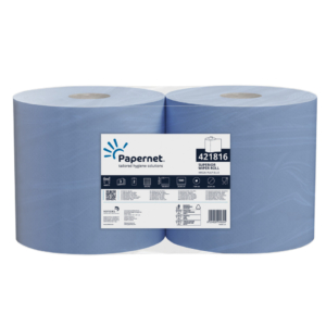 Bobina industriale Papernet - 3 veli - 150 m - pura cellulosa - blu - 421816 (conf.2)