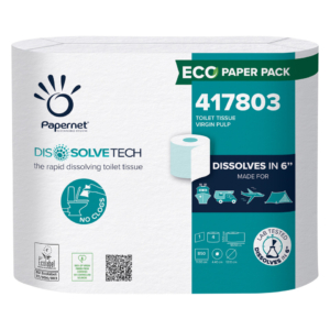 Carta igienica Papernet con tecnologia Dissolve Tech 1 velo - bianco - 417803 (conf.28)