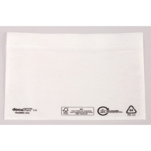 Buste portadocumenti Docufix Trasparenti senza scritta - formato 175x110 mm - C6 (conf.250)