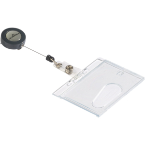 Portabadge Durable Chiuso con chiocciola yo-yo 1 tessera 54x87 mm 8012-19 (conf.10)