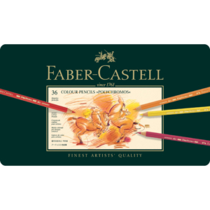 Matite colorate permanenti Faber Castell Polychromos Ømina 3,8 mm box metallo - Colori Assortiti - 110036 (conf.36)