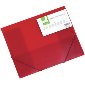 Cartellina con elastico A4 Q-Connect -  - ppl - Rosso