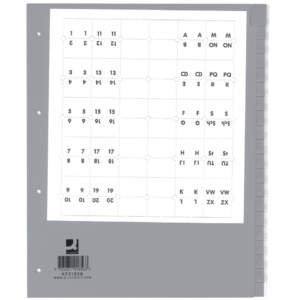 Divisore neutro Q-Connect Grigio - XL - 24x29,7 cm ppl 20 fogli