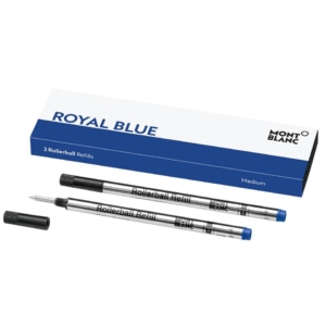 Refill per penne roller Montblanc punta media - Blu - MB128233 (conf.2)