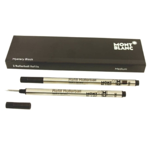 Refill per penne roller Montblanc punta media - Nero - MB128231 (conf.2)