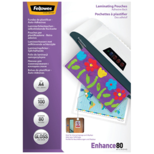 Pouches con retro adesivo per plastificatrici - Fellowes A4 - 5302202 (conf.100)