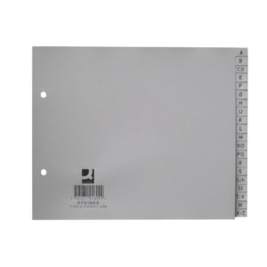 Divisori alfabetici Q-Connect A-Z metà altezza 22,5x18 cm KF01809 (20 pagine)