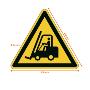 Pittogramma da pavimento ''Attenzione passaggio carrelli'' DURABLE giallo Ø 430 mm - 173404
