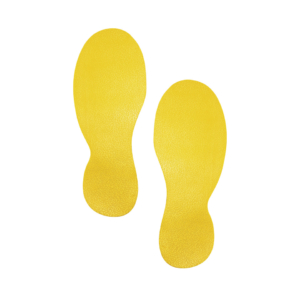 Segnaletica da pavimento forma Impronta DURABLE RAL 1003 Giallo 90mm x 240 mm x 0,7 mm - 172704