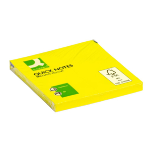 Foglietti riposizionabili Q-Connect 70 Giallo neon 76x76 mm - KF10514 (6 blocchetti da 75 fogli)