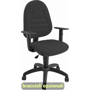 Sedia da ufficio Unisit Metis MTPRO Eco Smart - rivestimento microfibra Nero - MTPRO/MN