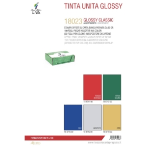 Carta regalo Kartos glossy Classic 5 Colori Assortiti 18023 (conf.100 fogli)