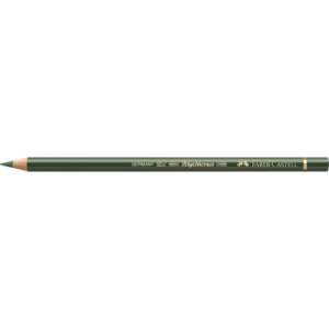Matite colorate permanenti Faber Castell Polychromos Ømina 3,8 mm - Verde cromo ossido opaco - 110174 (conf.6)