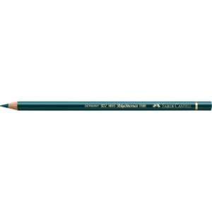 Matite colorate permanenti Faber Castell Polychromos Ømina 3,8 mm - Verde cobalto intenso - 110158 (conf.6)