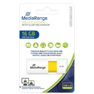 Chiavetta USB 2.0 - 16 Gb Media Range Giallo MR972