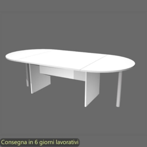 Tavolo riunione ovale Artexport Presto 220x110xh.72 cm Bianco TR/220/3