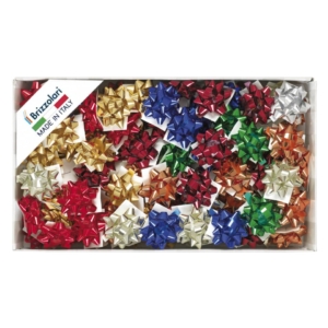 Stelle adesive per pacchi regalo Brizzolari 6,5 mm Ø35 mm Assortito lucido - 2970 (conf.100)