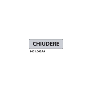 Cartelli per interni "Chiudere" 17x4,5 cm Grigio/nero - 1401.065AA (conf.15)