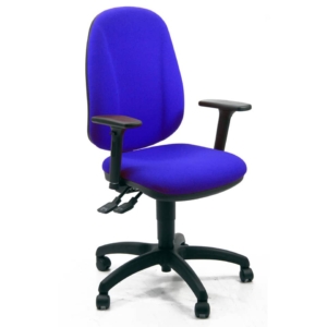 Sedia girevole con schienale sagomato Unisit Giano Eco Smart - polipropilene - Blu - braccioli inclusi - GIGI/BR3D/EB