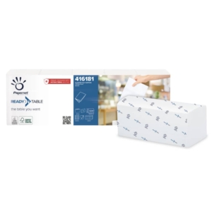 Tovaglioli da bar per dispenser Papernet 32x22 cm piega 1/4 - 1 velo Bianco - 416181 (conf.5 fascette da 224)