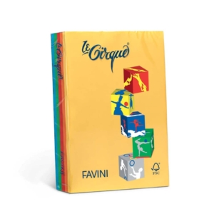 Carta colorata Favini Le Cirque A4 160g/m² Assortiti 5 colori forti - A74X314 (risma da 250 fogli)