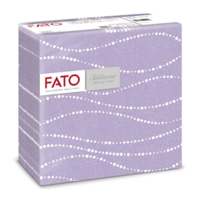 Tovaglioli piegati 1 velo Fato Tablewear 40x40 cm pura cellulosa decoro Perle Lilla - 88446500 (conf.50)